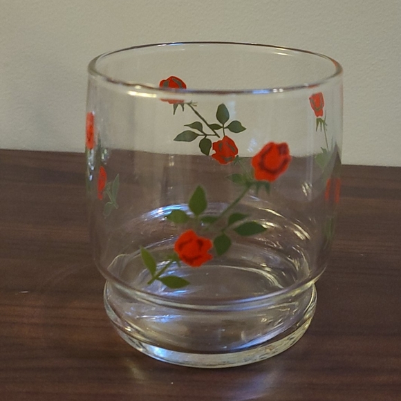 Vintage Rose pattern juice glass set - Picture 5 of 10